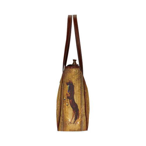 Awesome horse, vintage background Classic Tote Bag (Model 1644)