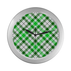 cozy and pleasant Plaid 1D Silver Color Wall Clock