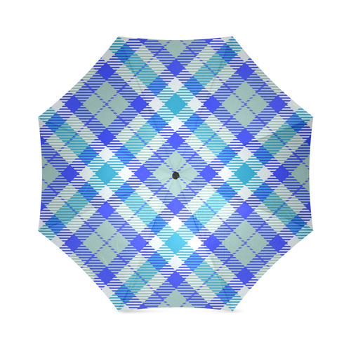 cozy and pleasant Plaid 1B Foldable Umbrella (Model U01)