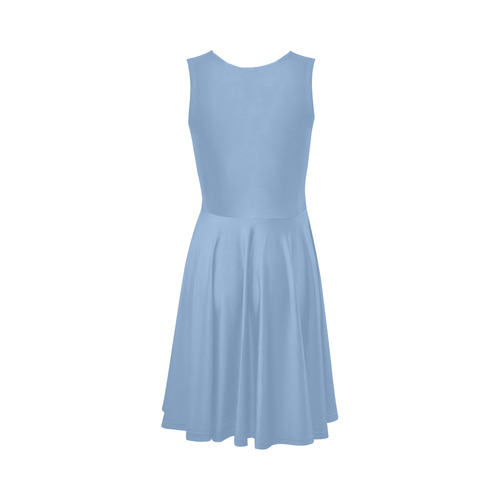 Placid Blue Sleeveless Ice Skater Dress (D19)