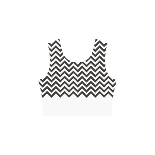 HIPSTER zigzag chevron pattern black & white Sleeveless Ice Skater Dress (D19)