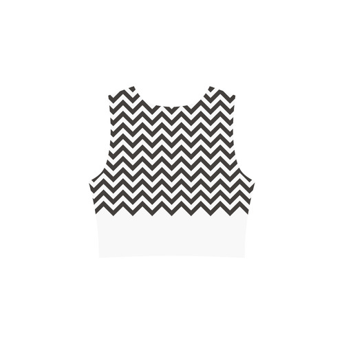 HIPSTER zigzag chevron pattern black & white Sleeveless Ice Skater Dress (D19)