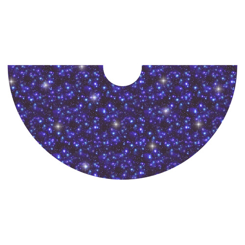Galaxy Heaven Stars - Black Blue Sleeveless Ice Skater Dress (D19)