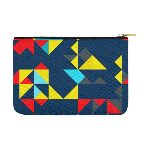 Shapes on a blue background Carry-All Pouch 12.5''x8.5''