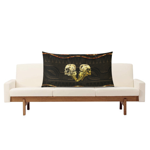 Awesome mechanical skull Rectangle Pillow Case 20"x36"(Twin Sides)