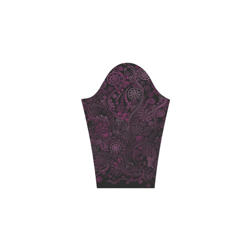 3D psychedelic ornaments, magenta Bateau A-Line Skirt (D21)