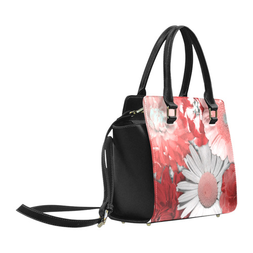 lovely flowers red Classic Shoulder Handbag (Model 1653)