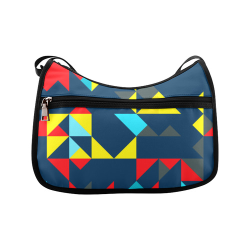 Shapes on a blue background Crossbody Bags (Model 1616)