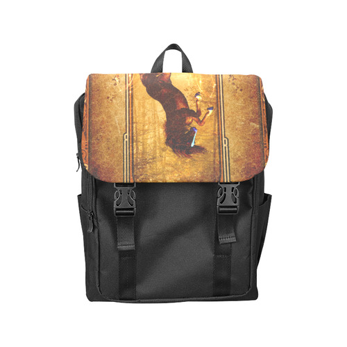 Awesome horse, vintage background Casual Shoulders Backpack (Model 1623)