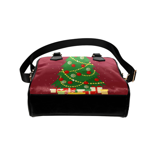 Christmas Tree with Christmas Gifts Holiday Shoulder Handbag (Model 1634)