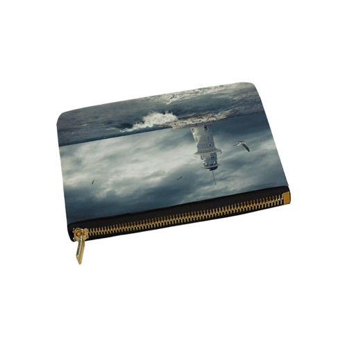 Lighthouse on the sea under sky Carry-All Pouch 9.5''x6''