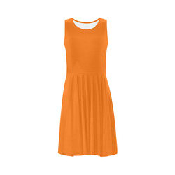 orange skater dress sleeveless