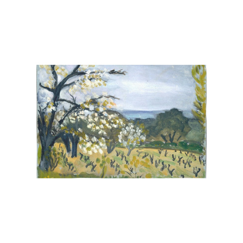 Henri Rousseau Flower Tree Nature Landscape Cotton Linen Wall Tapestry 60"x 40"
