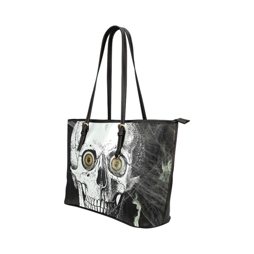 Skull 20161121 Leather Tote Bag/Large (Model 1651)
