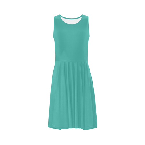 Turquoise Sleeveless Ice Skater Dress (D19)