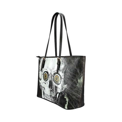 Skull 20161121 Leather Tote Bag/Large (Model 1651)