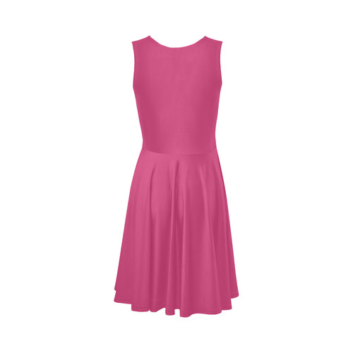 Magenta Sleeveless Ice Skater Dress (D19)