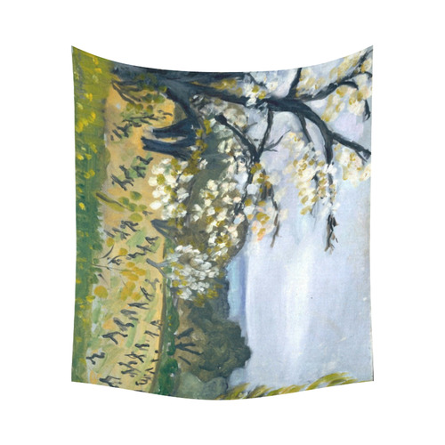 Henri Rousseau Flower Tree Nature Landscape Cotton Linen Wall Tapestry 60"x 51"