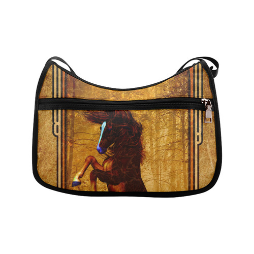 Awesome horse, vintage background Crossbody Bags (Model 1616)