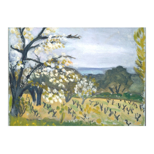 Henri Rousseau Flower Tree Nature Landscape Cotton Linen Tablecloth 60"x 84"