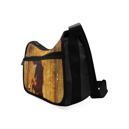Awesome horse, vintage background Crossbody Bags (Model 1616)