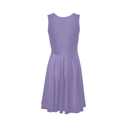 Paisley Purple Sleeveless Ice Skater Dress (D19)