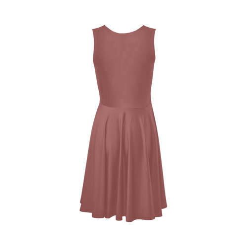 Marsala Sleeveless Ice Skater Dress (D19)