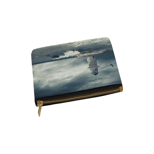 Lighthouse on the sea under sky Carry-All Pouch 6''x5''