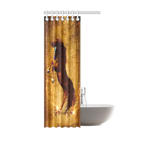Awesome horse, vintage background Shower Curtain 36"x72"