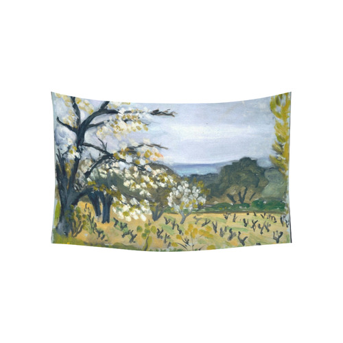 Henri Rousseau Flower Tree Nature Landscape Cotton Linen Wall Tapestry 60"x 40"