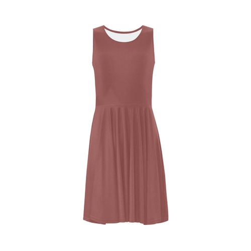 Marsala Sleeveless Ice Skater Dress (D19)