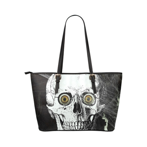 Skull 20161121 Leather Tote Bag/Large (Model 1651)