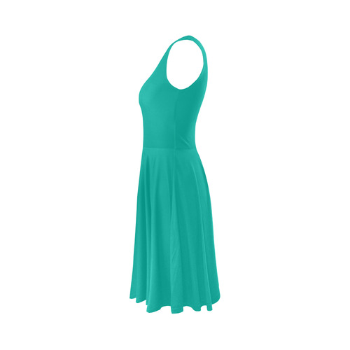 Pool Green Sleeveless Ice Skater Dress (D19)