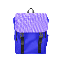 abstract moire blue Casual Shoulders Backpack (Model 1623)
