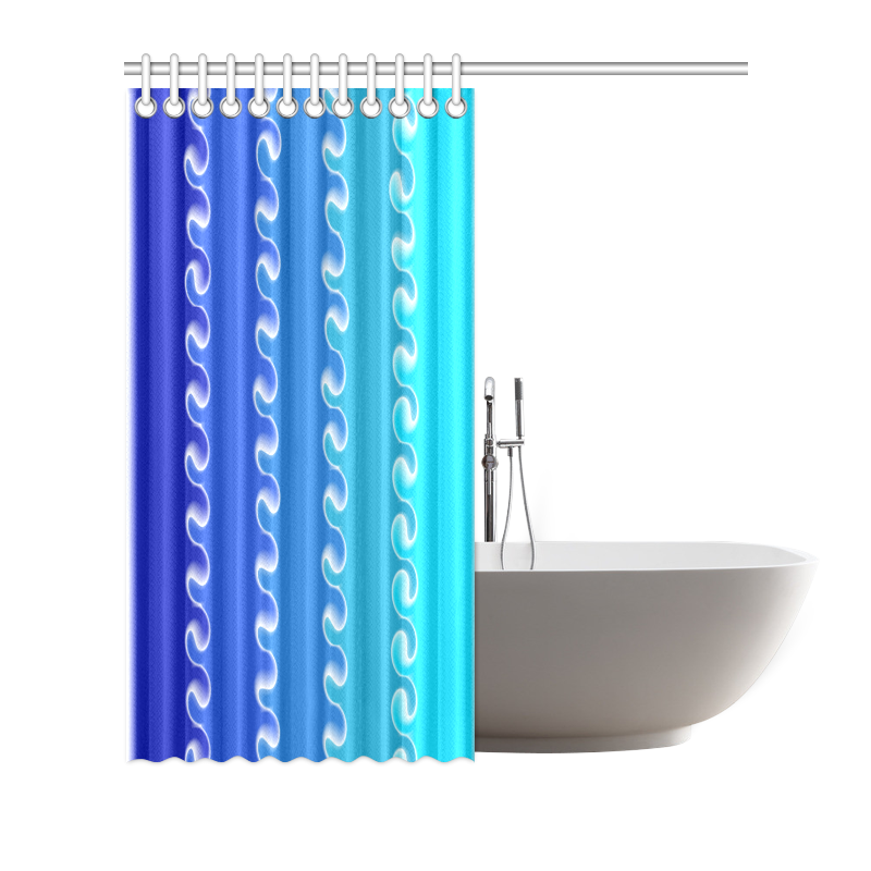 blue stripes Shower Curtain 72"x72" ID D1071088