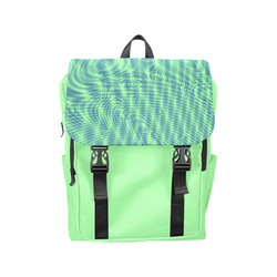 abstract moire green Casual Shoulders Backpack (Model 1623)