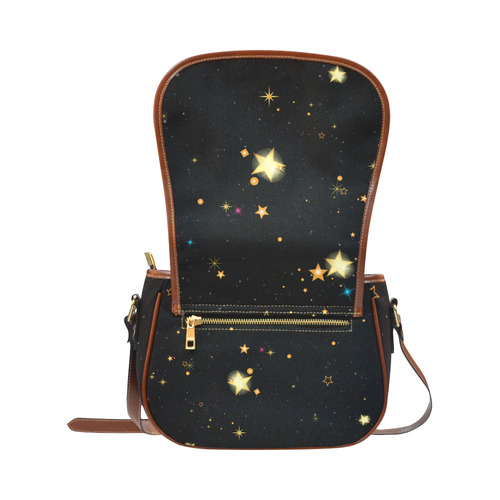 Beautiful Starry Night Star Sky Saddle Bag/Small (Model 1649) Full Customization