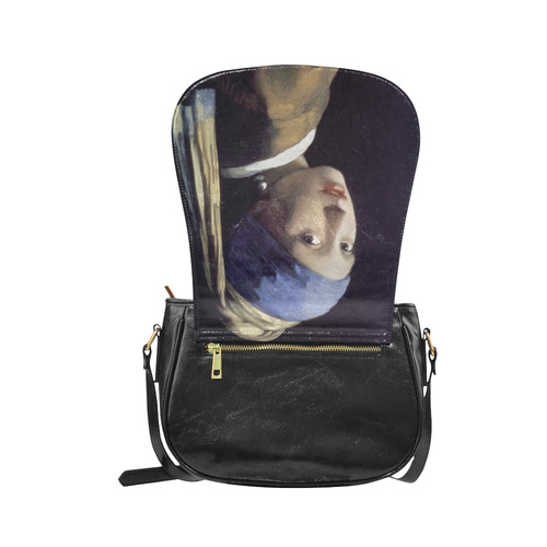 Vermeer Girl with a Pearl Earring Classic Saddle Bag/Small (Model 1648)