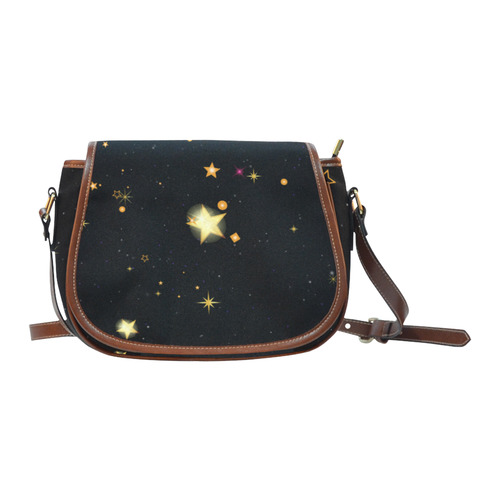 Beautiful Starry Night Star Sky Saddle Bag/Small (Model 1649) Full Customization