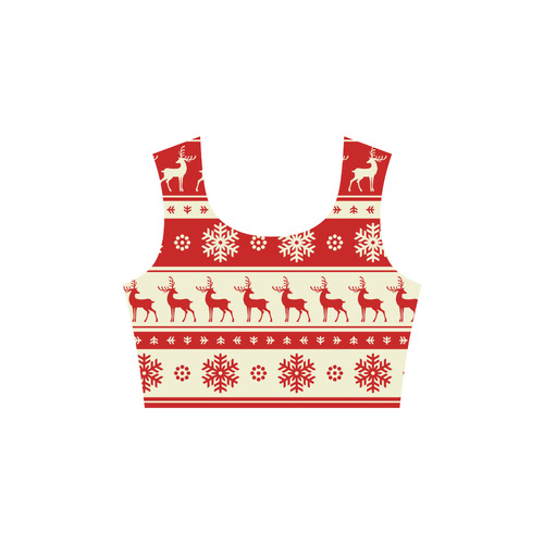 Reindeer Snowflakes Ugly Christmas Sweater 3/4 Sleeve Sundress (D23)