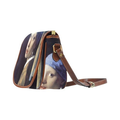 Vermeer Girl with a Pearl Earring Saddle Bag/Large (Model 1649)