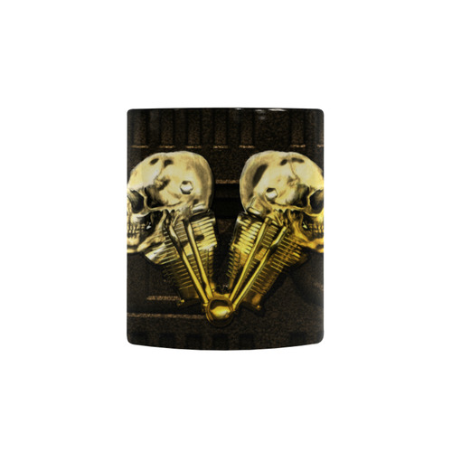 Awesome mechanical skull Custom Morphing Mug