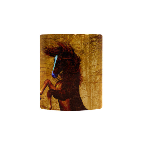 Awesome horse, vintage background Custom Morphing Mug