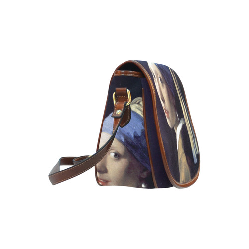 Vermeer Girl with a Pearl Earring Saddle Bag/Large (Model 1649)
