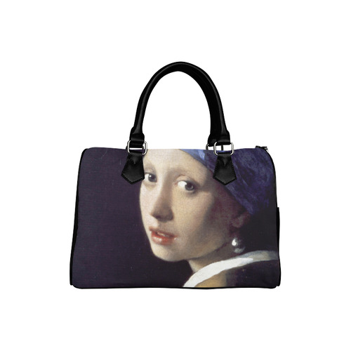 Jan Vermeer Girl with Pearl Earring Boston Handbag (Model 1621)