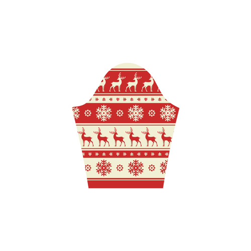 Reindeer Snowflakes Ugly Christmas Sweater Elbow Sleeve Ice Skater Dress (D20)