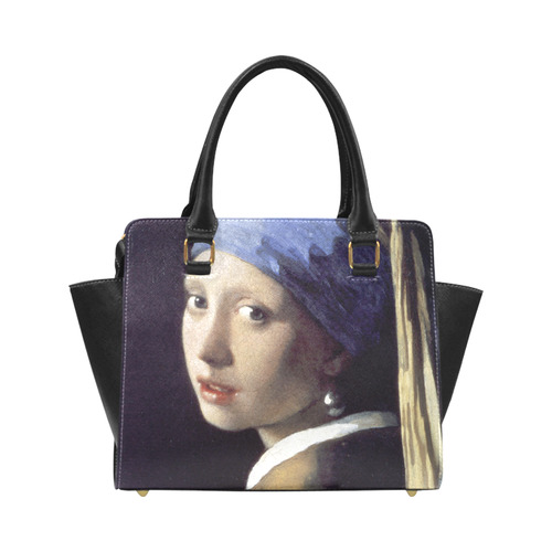 Jan Vermeer Girl with Pearl Earring Classic Shoulder Handbag (Model 1653)