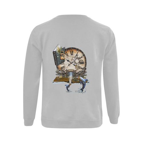 steampunk dragon books Gildan Crewneck Sweatshirt(NEW) (Model H01)