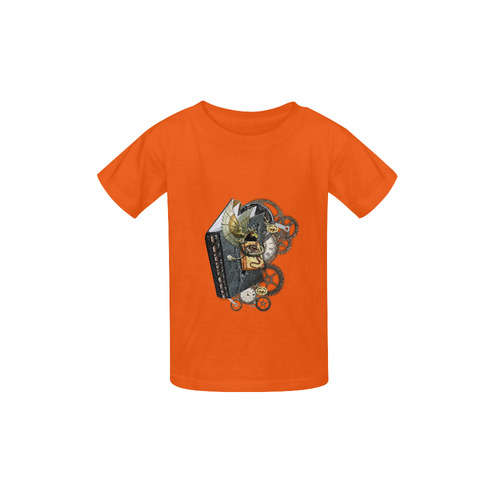 steampunk dragon story book Kid's  Classic T-shirt (Model T22)