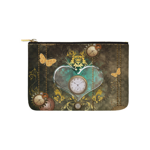 Steampunk, elegant design with heart Carry-All Pouch 9.5''x6''